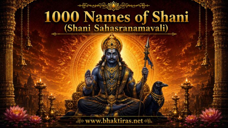 1000 Names of Shani - Lord Shani devotional illustration