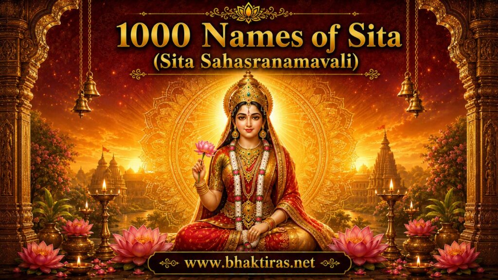 1000 Names of Sita - Goddess Sita devotional illustration