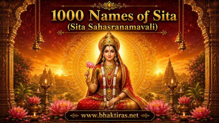 1000 Names of Sita - Goddess Sita devotional illustration