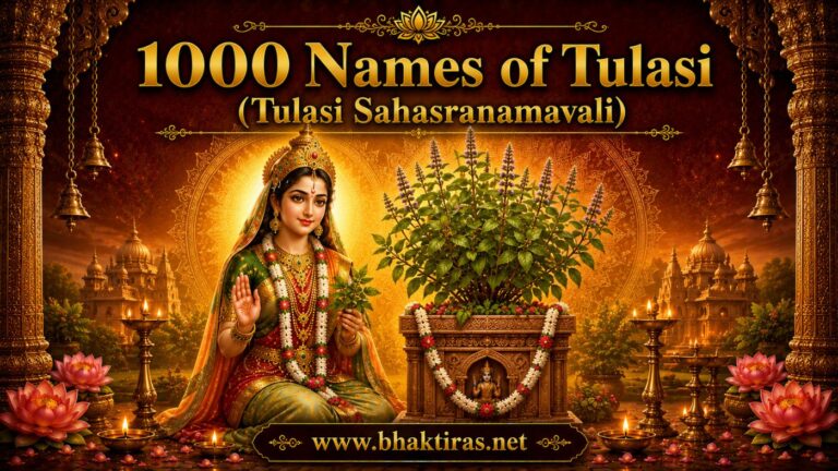 1000 Names of Tulasi - Goddess Tulsi devotional illustration
