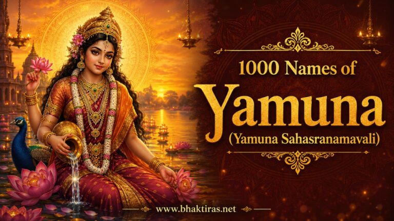 1000 Names of Yamuna - Goddess Yamuna devotional illustration