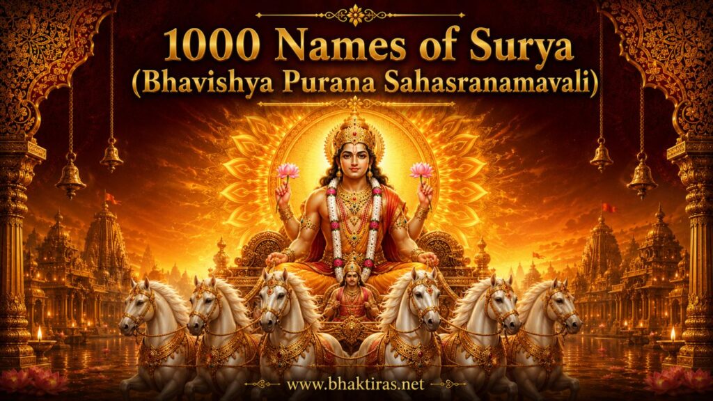 1000 Names of Surya - Lord Surya devotional illustration