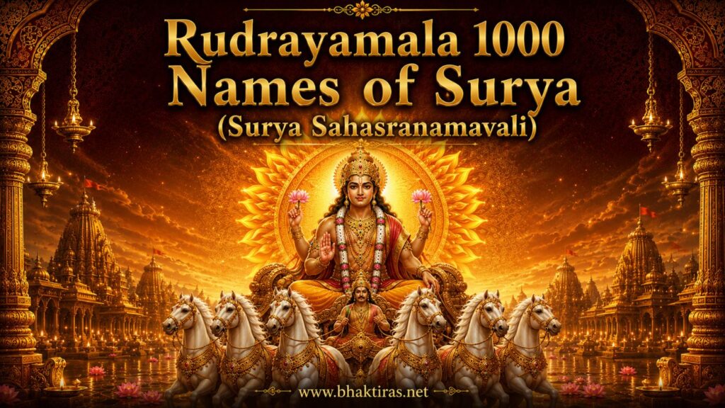 Rudrayamala 1000 Names of Surya - Lord Surya devotional illustration