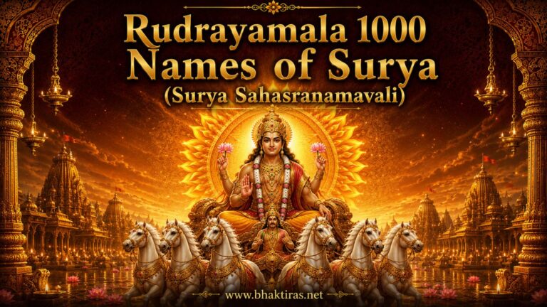 Rudrayamala 1000 Names of Surya - Lord Surya devotional illustration